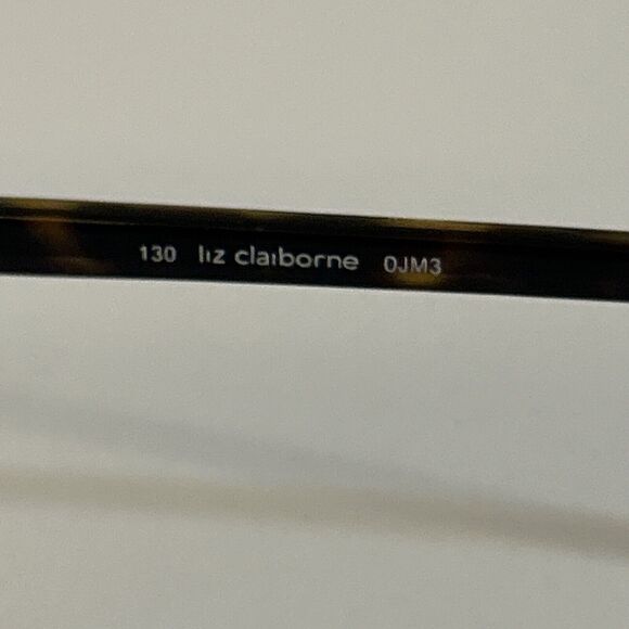 Liz Claiborne Gold Half-Rim Metal Crystal Eyeglass FRAMES - L327 0JM3 47-16-130 - Picture 10 of 16